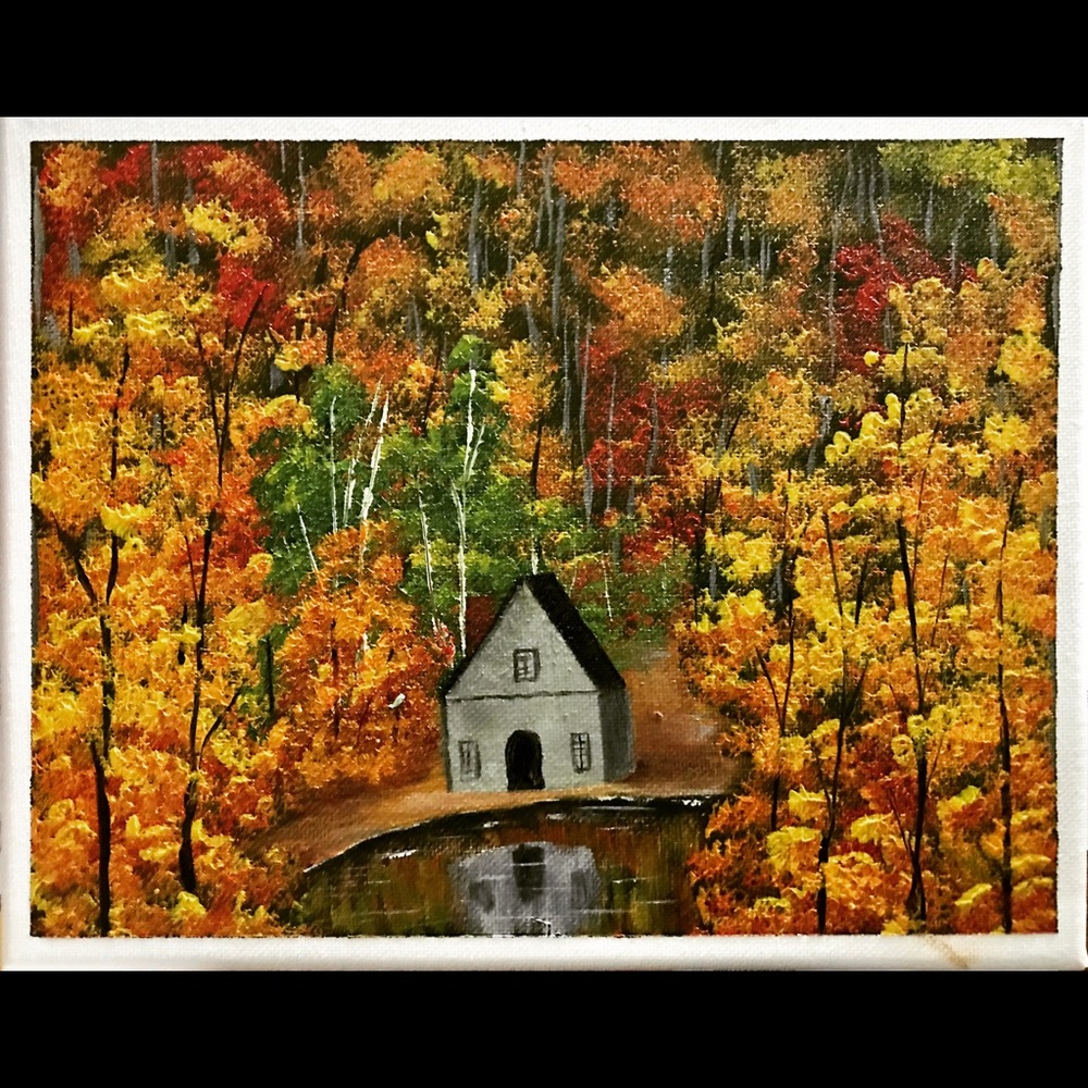 Fall Landscape Original Acrylic Painting